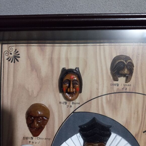 Miniature Korean Mask Carved Display - Picture 2 of 7